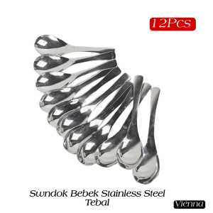 Sendok Bebek Tebal Stainless Steel Sendok Kuah 1Lusin Vienna Kitchenware