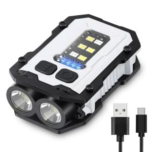 ไฟฉายพกพาขนาดเล็ก 1500Lumens ไฟฉาย LED Super Bright USB ชาร์จมัลติฟังก์ชั่น Camping โคมไฟฉุกเฉิน