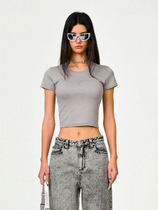 SMFK | Elastic Printed Sports Fitted T-Shirt