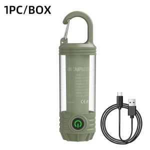 Đèn Cắm Trại LED Có Thể Sạc Lại Đèn Pin Đi Đêm Ngoài Trời Đa Chức Năng Đèn Lồng Du Lịch Chống Nước Với Pin Có Thể Sạc Lại