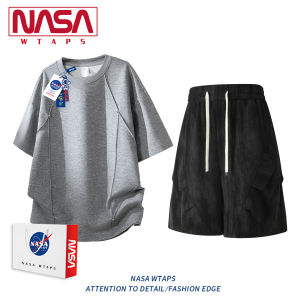 NASA WTAPS | Bộ Áo Thun và Quần Short In Tie-dye Kích Cỡ Lớn