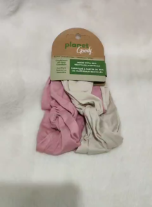 Planet Goody Soft Stretch Headwraps Pink Oatmeal 2pcs Hair Wrap