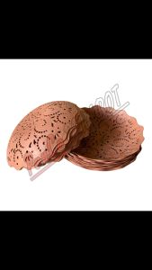 12 PCS Piring Rotan Cantik / Piring Anyam / Piring Plastik / Rotan Cekung