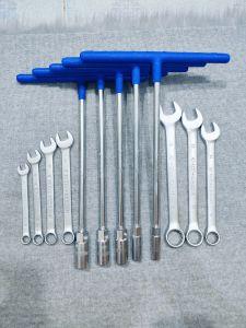 Combo 5 khóa chữ T(8/10/12/13/14) và 7 khóa cờ lê(8/10/12/13/14/17/19)