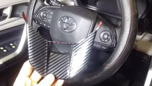 VELOZ AVANZA ốp carbon vô lăng cho xe ô tô ốp 3 chi tiết ôm sát chuẩn khuôn Hàng bóng đẹp