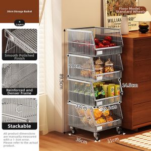 Multi-layer Storage Rack on Wheels