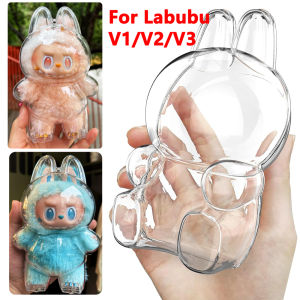 Clear Acrylic Case for Labubu Doll Blind Box Durable Protective Case for Labubu V1 V2 V3 V4 Dust and Scratch Proof Display Cover