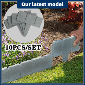 10pcs Imitation Stone Lawn Fence Garden Imitation Stone Fence Garden Decoration