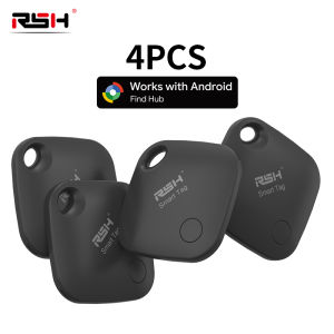 4PCS Security Tracker Android Anti Loss Smart Tag via Googles Find Hub Navigation Finder Locator for Xiaomi Samsung Pixel Vivo