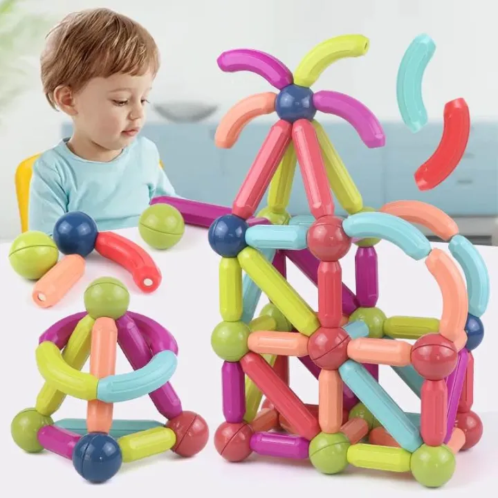 บล็อคและของเล่นตัวต่อ (พร้อมส่ง)Magnetic stick ตัวต่อแม่เหล็ก ของเล่น เสริมพัฒนาการ ของเล่นเด็ก บล๊อคและของเล่นตัวต่อ