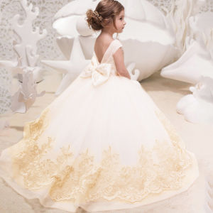 MQATZ ชุดเจ้าหญิงที่สง่างามสาวแต่งงานเพื่อนเจ้าสาวลูกไม้โบว์ชุดยาววัยรุ่นหญิงประกวดชุดที่เป็นทางการ LP-299