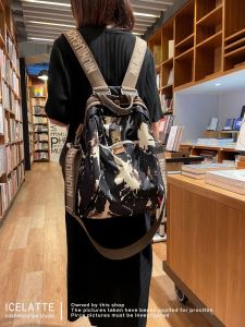 Fashionable Oxford Cloth Womens Backpack Large Capacity Travel Bag Lightweight Durable Printed Pattern Casual Style Waterproof