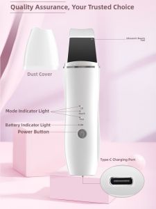 Ultrasonic Skin Scraper Home Facial Beauty Device Blackhead Removal Pore Cleaning Instrument for Household Use