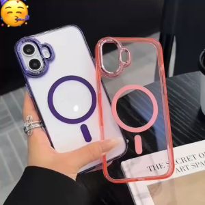 Likgus งานแท้ เคส อลูมิเนียม หลังใส ชาร์จได้ สำหรับ iPhone 16 16Pro 16Plus 16Promax พร้อมส่ง โป่รงใส กันกระแทก 047