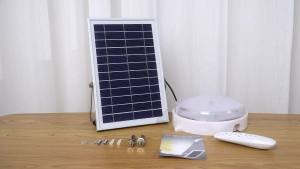 Solar Lights Indoor Home Intelligent Solar Ceiling Light with Remote Cool White/Warm White 1000Lumen Outdoor Solar Shed Light with ON/Off Switch for Barn Porch Patio Carpot Chicken Coop