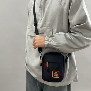 YOOXI สีทึบกระเป๋าสะพายผู้ชายไนลอนกระเป๋าสะพายข้างกระเป๋าย้อนยุคลำลองและทันสมัยกระเป๋าสะพายข้างธุรกิจกระเป๋าสะพายข้างสำหรับกระเป๋าถือผู้ชาย