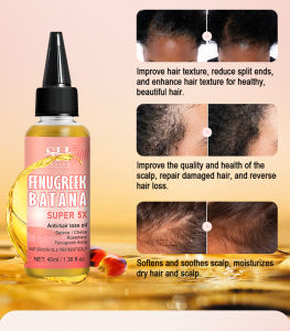 SEVICH Super 5X Hair Growth Oil BATANA & FENUGREEK Anti-Hair Loss Serum 100% Natural Batana Oil Chebe Rosemary Fenugreek Amla Hair Oil Hair Regrowth Essence Oil 40ml Organic Hair Products Scalp & Hair Strengthening Oil