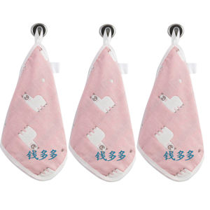 Khăn Mặt Trẻ Em Bằng Cotton Nguyên Chất in Họa Tiết Hoạt Hình Khăn Lau Tay Cho Trẻ Em Khăn Tay Có Dây Đeo Khăn Mặt Trẻ Em