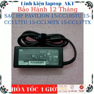 SẠC LAPTOP HP PAVILION 15-CC105TU 15-CC117TU 15-CC136TX 15-CC137TX- Sạc HP 19.5V-3.33A-65W chân kim nhỏ xanh(4.5*3.0mm)