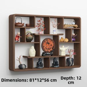 New Chinese Style Tea Set Display Wall-mounted Shelf
