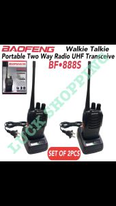 Baofeng Walkie Talkie 1Pair (2 Units) 5WB BF-888S Outdoor 16 Channel 5KM Range UHF Two Way Radio Transceiver