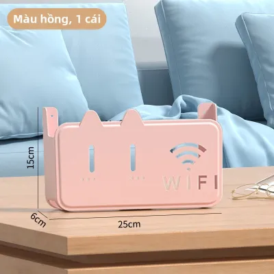Kệ Đựng Router WiFi và TV Box Không Cần Khoan