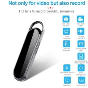 1080P Máy Ghi Hình Kỹ Thuật Số Camera Ẩn Góc Nhìn Rộng Di Động Nhỏ Vòng Cổ Âm Thanh Video Giọng Nói DV Dictaphone 4-128GB Action Cam