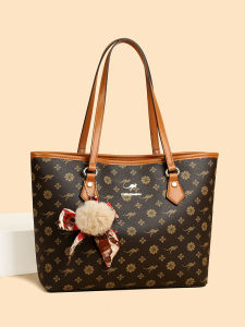 Kangaroo Leather Handbag Large Capacity Fashionable Soft Leather Shoulder Bag Gift for Mom Ladies Bag Commuter Style Canvas Lining