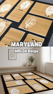MARYLAND Karpet Lantai 100x150 Black Beige Motif 04
