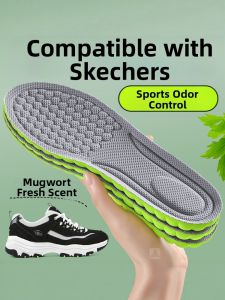 LINGMIAO | Anti-Odor & Antibacterial Insoles for Skechers Dad Shoes Womens