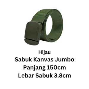 Sabuk Ikat Pinggang Pria Dewasa Bahan Kanvas Panjang 150cm Model Kepala Jepit