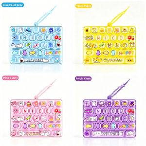 Bandai | 26 Key Keycap Clicker Fidget Keyboard Keychain Cartoon Animal Anti Stress Relief Sensory Toy Bag Charm Desk Decor Party Gift