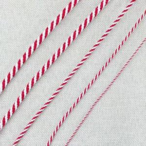 LZD  Sợi Polyester Có Độ Đàn Hồi Thấp Xoắn Ốc Dây Bện Màu Đỏ Và Trắng 2mm3mm Dây Túi Tròn Lõi Rỗng 4mm Nhiều Thông Số Kỹ Thuật