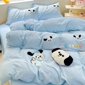 Infant-grade Water-washed Cotton Embroidered Four-Piece Set