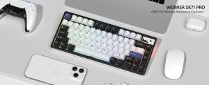 Womier SK71PRO Black QMK/VIA Wireless Gaming Keyboard CNC Aluminum Tri-Mode Mechanical Keyboard Hot Swap RGB Backlit Keyboard