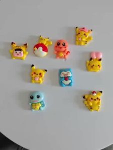 Bộ 9 Miếng Dán Nhựa Nhân Vật Pocket Monsters Dễ Thương Bộ Dụng Cụ Tự Làm Kèm Keo Kem Mô Hình Hoạt Hình Anime Đồ Trang Trí Xe Hơi Bộ Quà Tặng Dành Cho Người Hâm Mộ