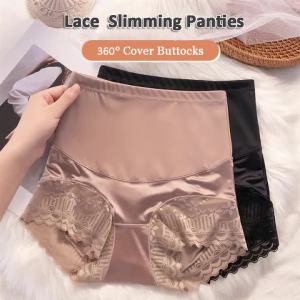 Seamless High Waist Lace Slimming Underwear Postpartum Shapewear Panties Womens Abdomen Butt Lifter Briefs Body Shaping Pants