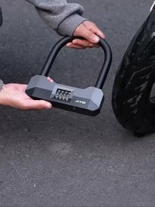 XTG 17mm Heavy Duty U Lock Resettable Code Password Retrieval Alloy Steel Anti Theft for E Bikes Motorcycles Bicycles
