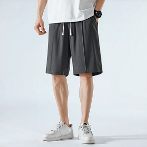 MaleThreads Mens Shorts Pull Rope Casual Simple Loose Straight Tube Trend Fashion