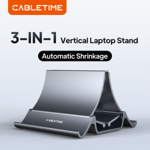 CABLETIME Vertical Laptop Stand Desktop Gravity Holder Notebook Support iPad Tablet Stand For Surface HP Dell MacBook Pro Air