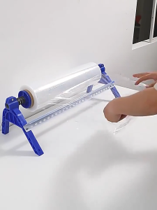 3 types Stretch Film Wrap Dispenser Table Packing Film Holder Manual Desktop Stretch Film Cling Wrap Dispenser30CM - 50CM Packing Hardware ToolsPallet Wrapper Tool Stretch Film Dispenser Holder Shrink Wrap Packing Machine for Warehouse Moving