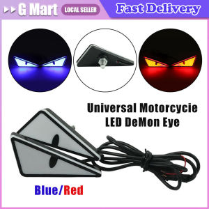 Motorcycle Led Triangle Demon Eye Signal Light Universal Evil Eyes Headlight Dynamic Tail Lamp Funny Illumination Running Lights