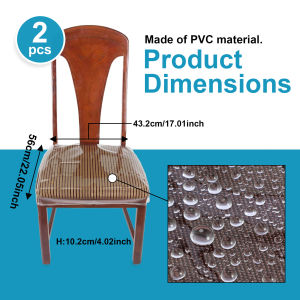 2/4/8Pcs Transparent Chair Covers PVC Waterproof Dining Chairs Protector Anti Scratch Seat Cushion Protective Cover for Kitchen