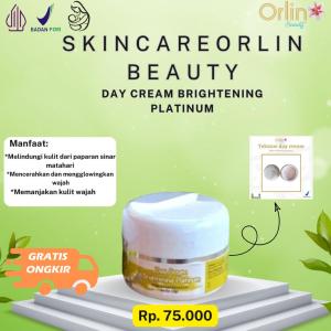DAY CREAM BRIGHTENING PLATINUM ORLIN BEAUTY KRIM SIANG WHITENING PELINDUNG SINAR MATAHARI