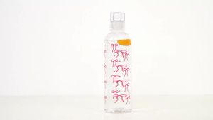 Bình Nước Nhựa Trong Suốt 500ML Hình Nơ Dễ Thương Có Vạch Chia Thời Gian Thân Thiện Với Môi Trường Có Thể Tái Sử Dụng Dùng Cho Thể Thao Ngoài Trời Và Trường Học