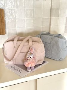 Casual Commuter Canvas Tote Bag Lightweight Large Capacity Underarm Handbag for Traveling Shopping And Daily Use