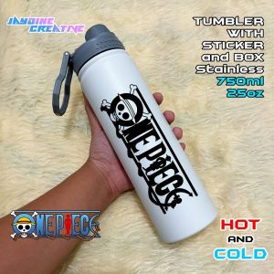 One Piece C1 Tumbler with decal sticker hot & cold sports bottle stainless 750ml/25oz