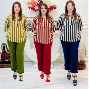 Promo Paket Hemat 100 Ribu Dapat 4 pcs Setelan Salur Wanita Dewasa Terbaru One Set Salur Kekinian
