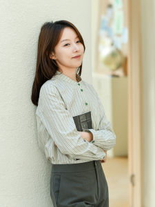 Elegant Vintage Chinese Style Long Sleeve Shirt Collar Stand up Stripe Pattern Lightweight Cotton Womens Fashion Top