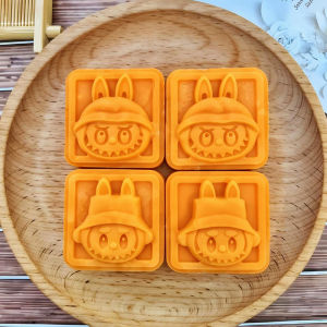 Labubu Cartoon Press Style Yam Green Bean Cake Lucky Peanut Crisp Mooncake Pastry Kitchen Baking Tools DIY Moulds